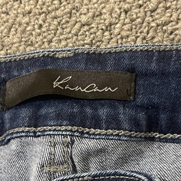 Kancan Jeans Womens Size W13 30 Estilo Distressed Raw Hem Denim Blue Whiskered - Picture 6 of 13
